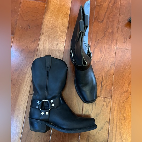 Black leather harness boots - Picture 3 of 11